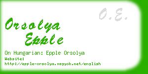 orsolya epple business card